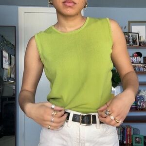 Green Laura Ashley sleeveless tank top